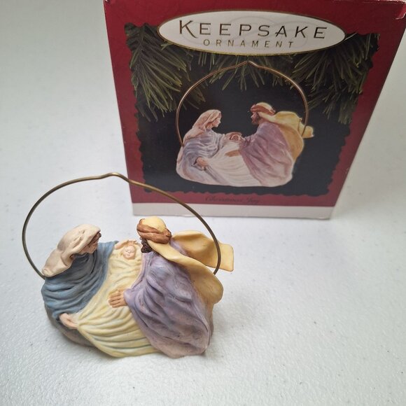 Hallmark Keepsake Ornament Christmas Joy Nativity Scene 1996 Handcrafted By Duan - Picture 3 of 7